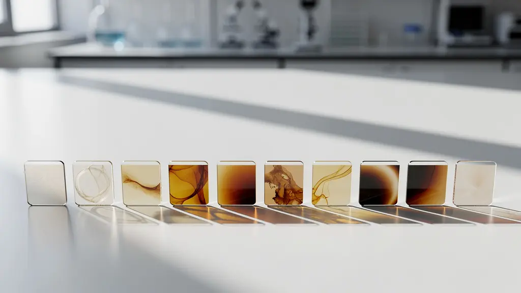 Comparación microscópica de eumelanina oscura y feomelanina rojiza en diferentes tipos de piel