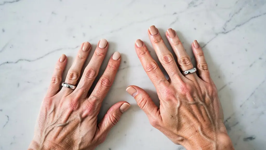 Vista superior de manos mostrando diferentes formas de limado de uñas