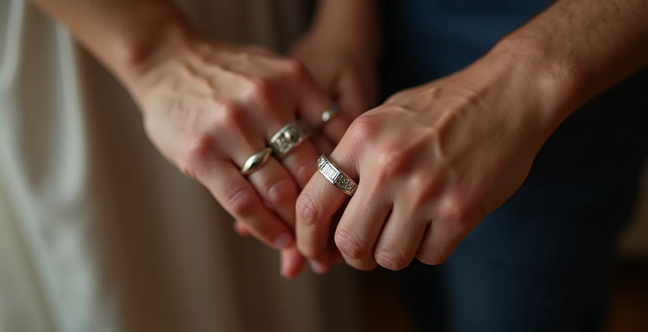 Comparación de la pátina natural desarrollada en platino versus el desgaste del rodio en oro blanco tras 5 años