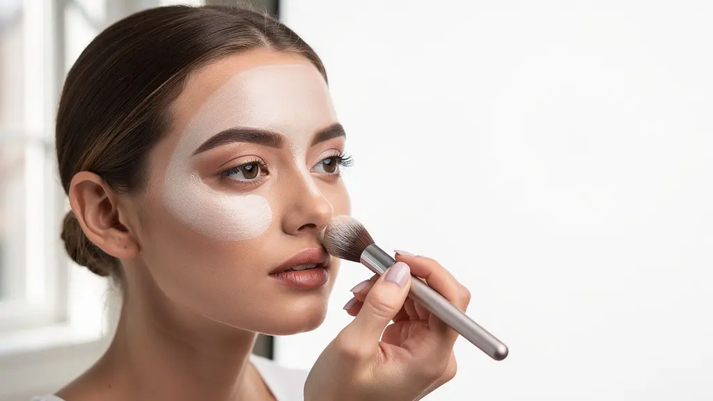 Rostro mostrando zonas de aplicación estratégica de productos matificantes